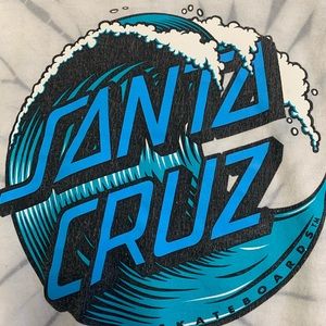 Santa Cruz tie dye tee